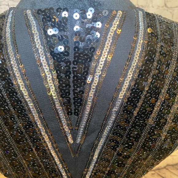 Express black and silver sequin dress. size small - Picture 5 of 7